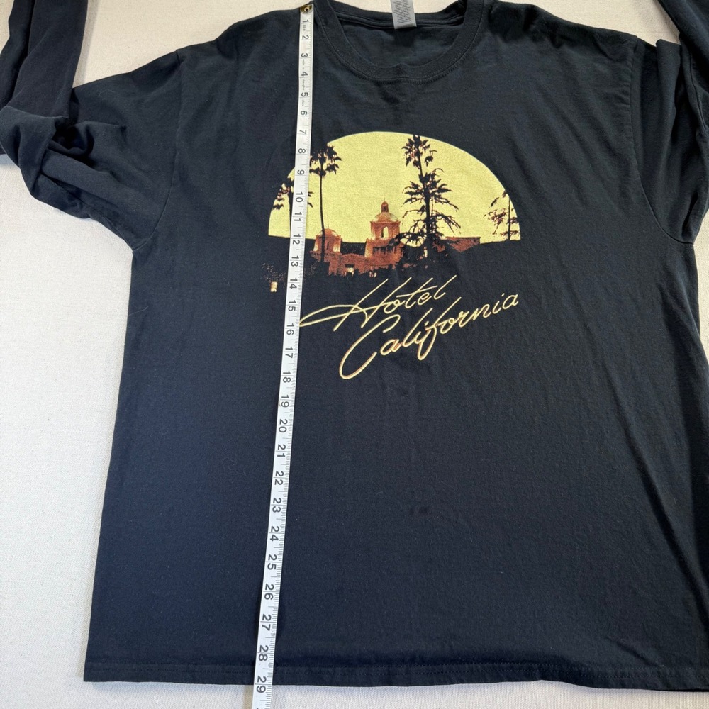 Eagles Hotel California 2021 Tour Shirt Long Sleeve Black Mens XL Gildan Cotton - Picture 11 of 11